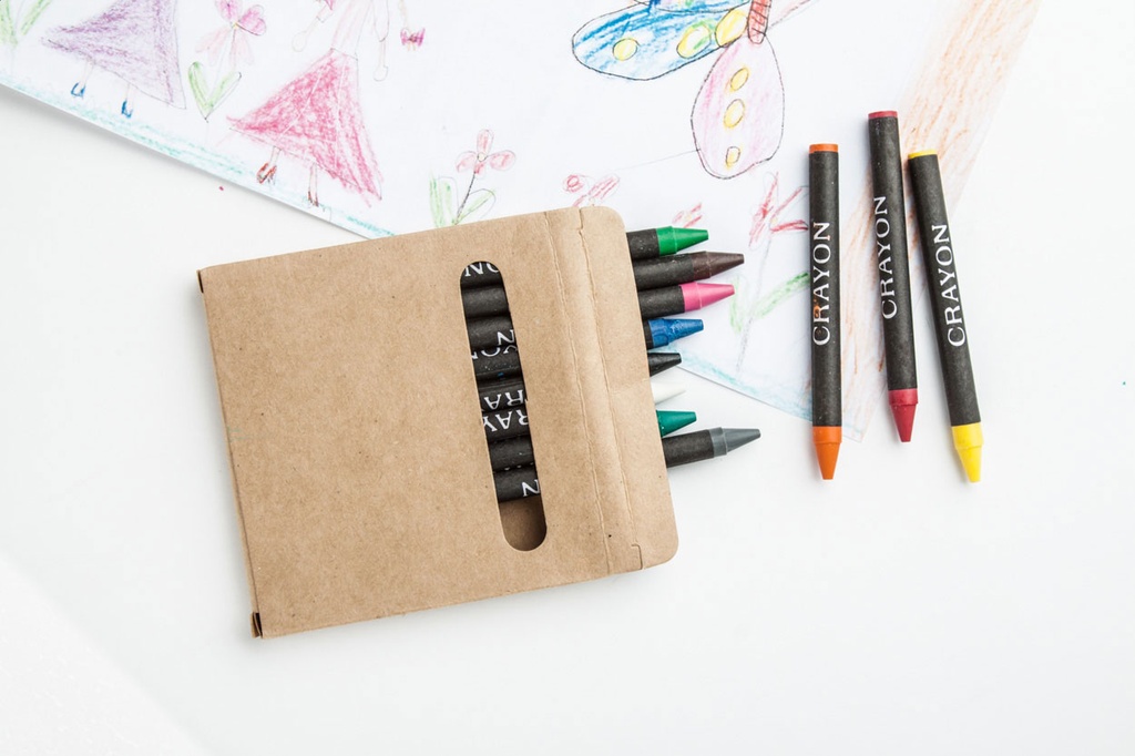 12 waskrijtjes in een kartonnen doosje #3