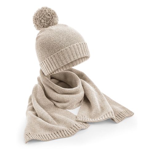 Knitted Scarf and Beanie Gift Set