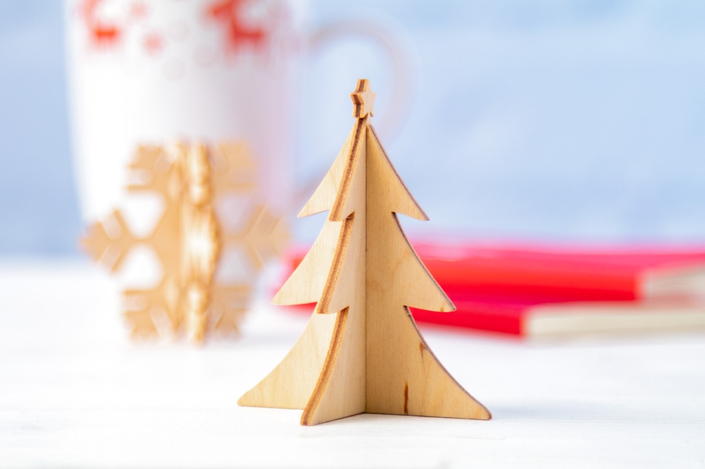 Kerstkaart, kerstboom #6