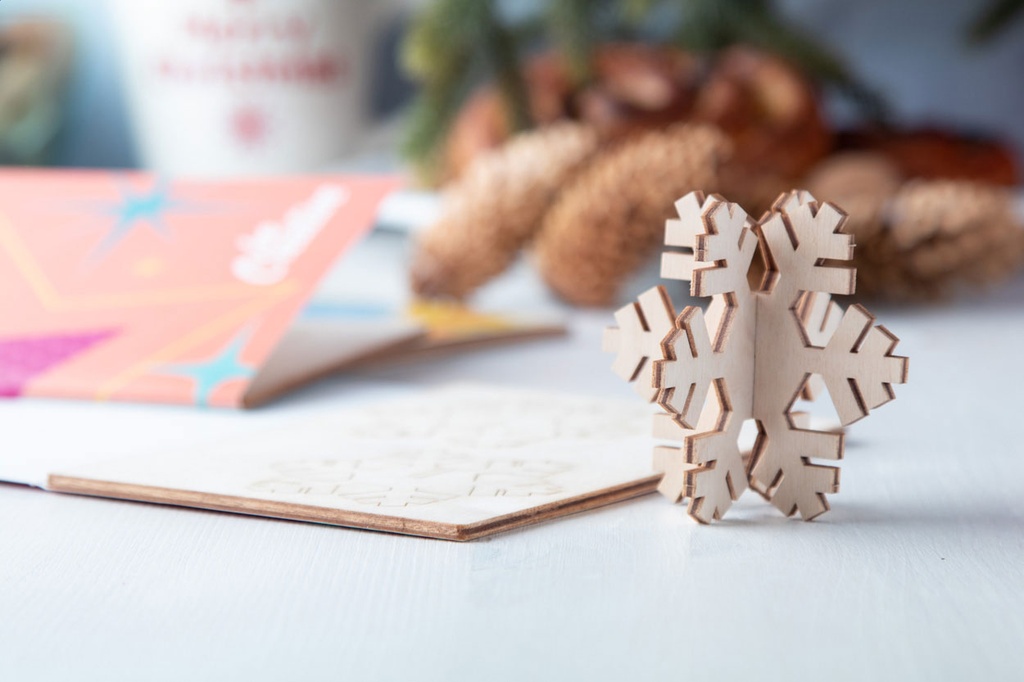 Kerstkaart, sneeuwvlok #5