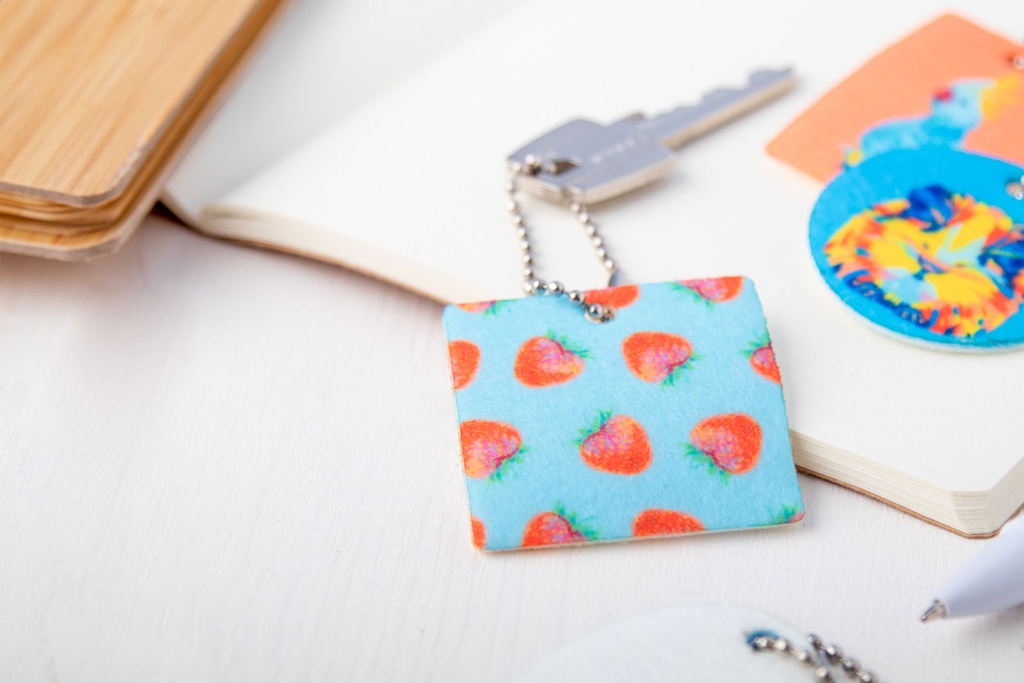 custom made sleutelhanger, vierkant #4