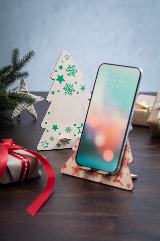 Kerst bureau mobiel houder #6