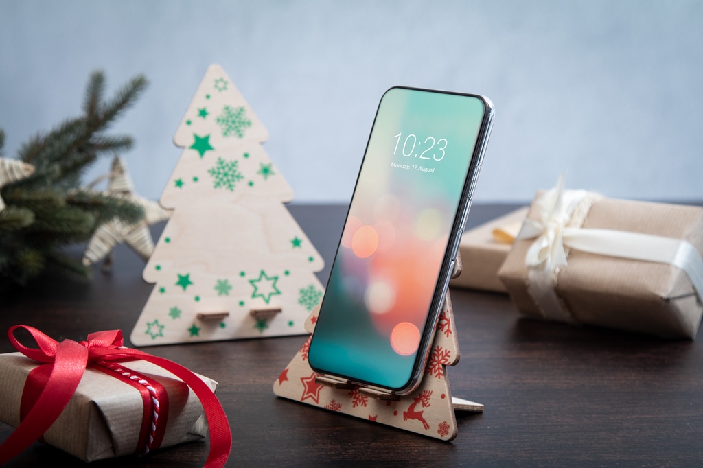 Kerst bureau mobiel houder #7