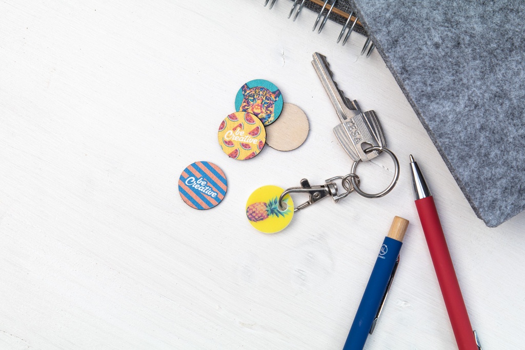 winkelwagenmuntje sleutelhanger #7