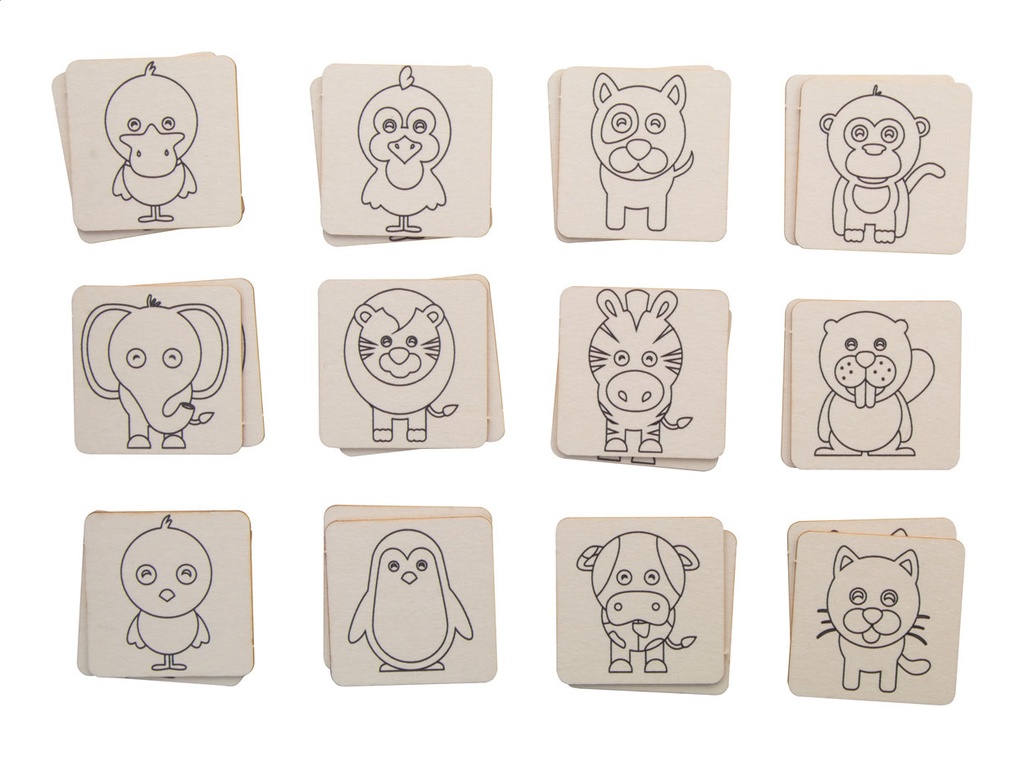 kleurgeheugenspel, dieren #3