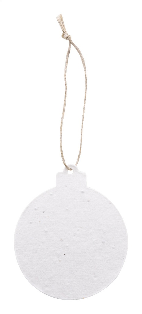 aangepast kerstboom ornament van zaadpapier, rond #2