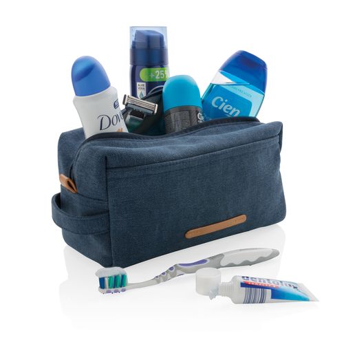 Canvas toiletry bag PVC free