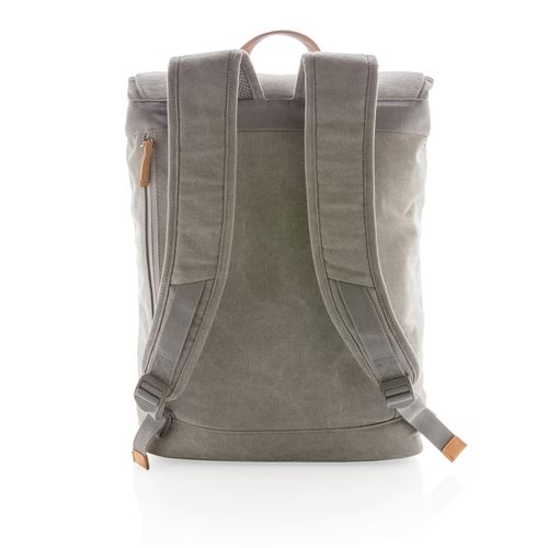 Canvas laptop backpack PVC free