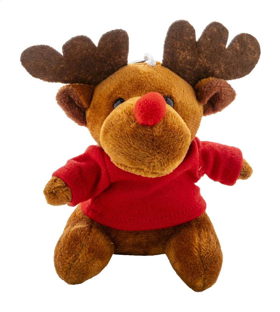 pluche kerst rendier sleutelhanger #3