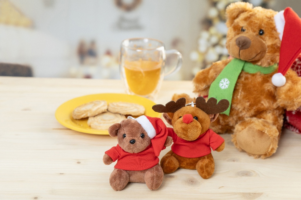 pluche kerst rendier sleutelhanger #6