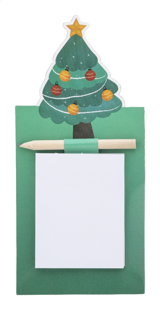 Kerstmis magnetisch notitieblok, kerstboom #1