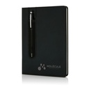 Standard hardcover PU A5 notebook with stylus pen