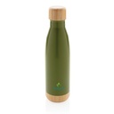 Vacuum stainless steel bottle with bamboo lid and bottom