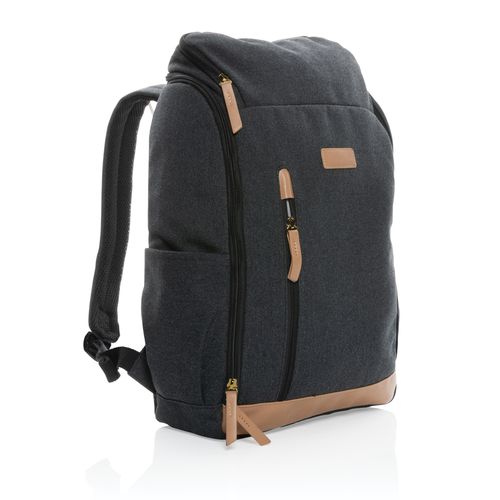 Impact AWARE™ 16 oz. recycled canvas 15" laptop backpack