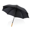 27" Impact AWARE™ RPET 190T auto open bamboo umbrella