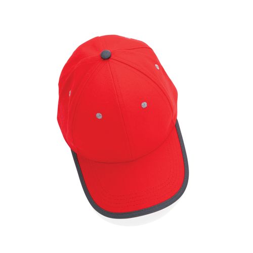 Impact AWARE™ Brushed rcotton 6 panel contrast cap 280gr