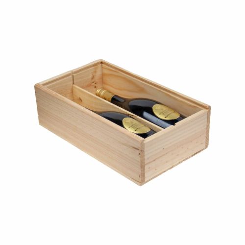 Wooden Wine Case 340 x 192 x 95 mm (2 bottles)