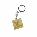 Key Ring Bamboo Square 30 mm, Engraving