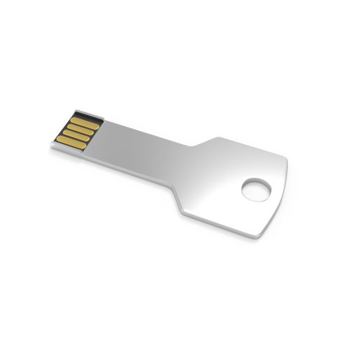 USB Stick Alu Key Silver, 2 GB Basic