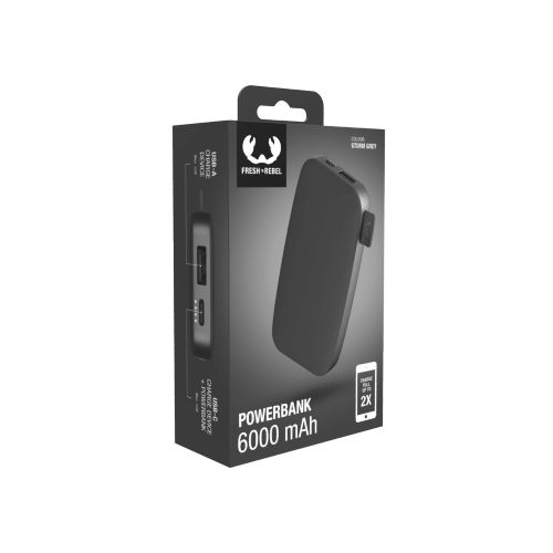 Fresh 'n Rebel Powerbank 6000 mAh USB-C Storm Grey