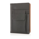 Notebook with phone pocket