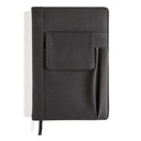 Notebook with phone pocket