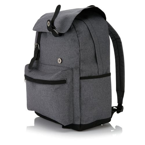 Laptop backpack with magnetic buckle straps