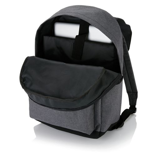 Laptop backpack with magnetic buckle straps