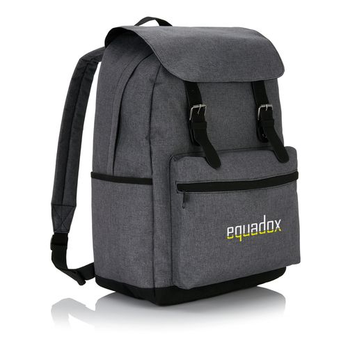 Laptop backpack with magnetic buckle straps