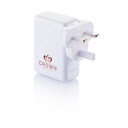 Travel plug with 4 USB ports