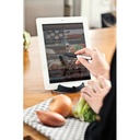 Chef tablet stand with touchpen