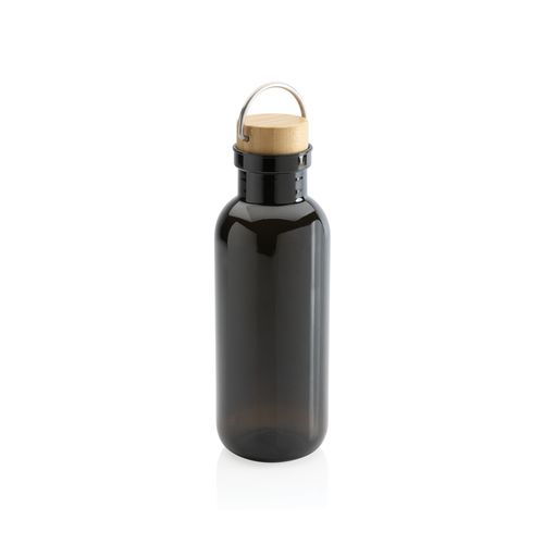 RCS RPET bottle with bamboo lid and handle