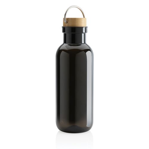 RCS RPET bottle with bamboo lid and handle