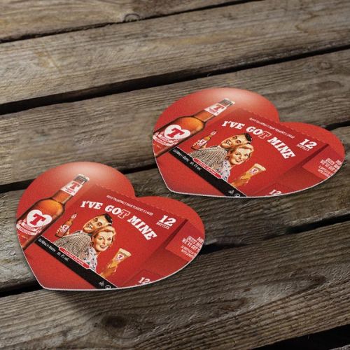 Heart Shaped Premium Beer Mat