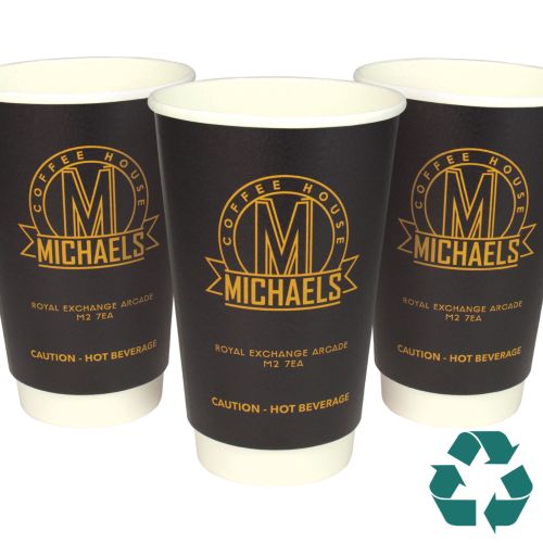 Recyclable Double Wall Paper Cup - Full Colour (16oz/455ml)