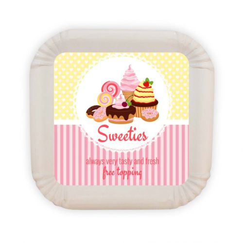 Square Paper Plate (20cm)