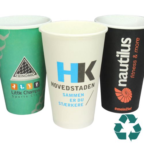 Recyclable Single Wall Paper Cup - Full Colour (16oz/455ml)