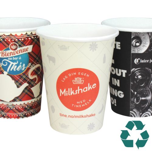 Recyclable Single Wall Paper Cup - Full Colour (12oz/340ml)