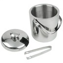 Insulated Stainless Steel Ice Bucket & Tong (1.25 Litre)