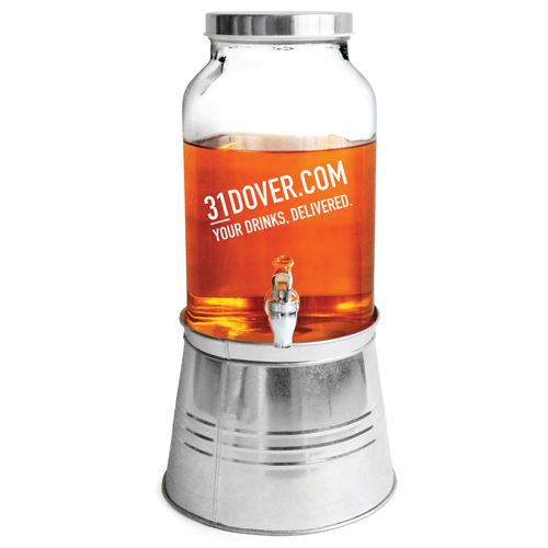 Mason Jar Drinks Dispenser With Ice Bucket (5 Litre/176oz)