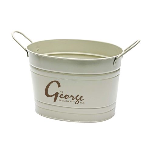 Galvanised Oval Metal Bucket (6.2 Litre)