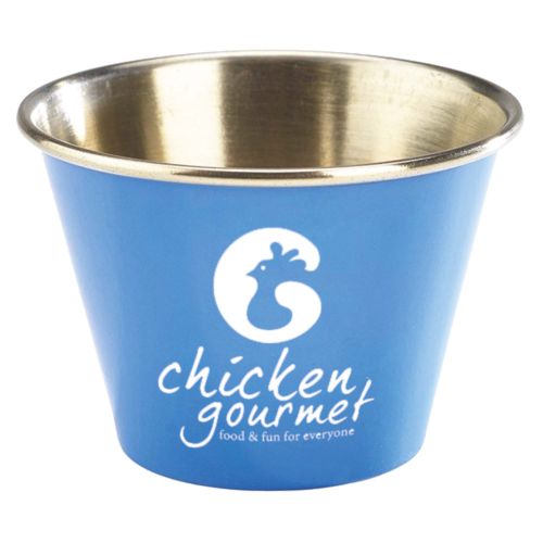 2.5oz Stainless Steel Ramekin (Blue, Red, Yellow & Black)