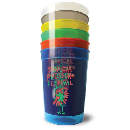 Plastic Translucent Stadium Cup (340ml/12oz/Half Pint)