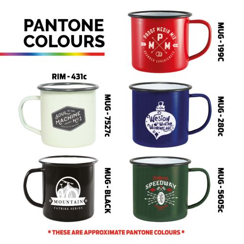 Premium Enamel Mugs (285ml/10oz) - Coloured