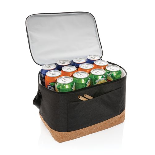 Impact AWARE™ XL RPET two tone cooler bag with cork detail