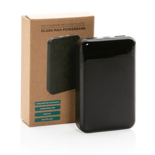 RCS standard recycled plastic 10.000 mAh powerbank