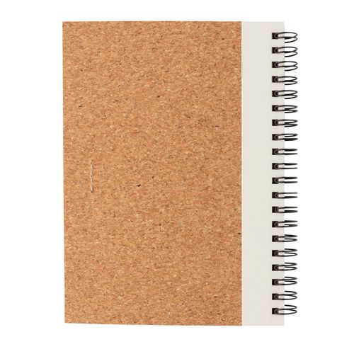 Cork spiral notebook with pen