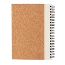 Cork spiral notebook with pen