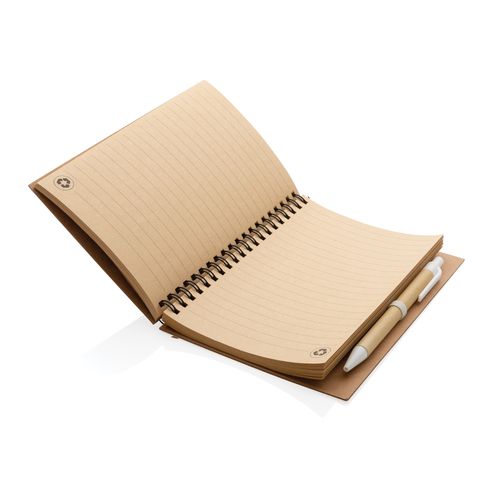 Cork spiral notebook with pen