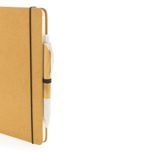 Recycled leather hardcover notebook A5